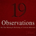 Logo of the podcast 19 Observations on mining and refining of critical minerals Podcast 19 Observations on mining and refining of critical minerals