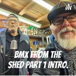 Logo of the podcast BMX from the Shed Part 1 Intro. Podcast BMX from the Shed Part 1 Intro.