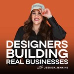 Logo of the podcast Designers Building Real Businesses | Online Business, Brand Strategy, Website Designer, Branding Missing podcast logo
