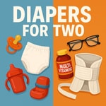 Logo of the podcast Diapers For Two Podcast Diapers For Two