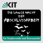 Logo of the podcast »Die lange Nacht der Abschlussarbeit« am KIT Podcast »Die lange Nacht der Abschlussarbeit« am KIT