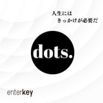 Logo of the podcast dots. Podcast dots.