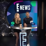 Logo of the podcast E! News Podcast E! News