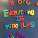 Logo of the podcast Everything Is Wrestling Missing podcast logo