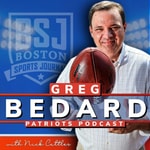 Logo of the podcast Greg Bedard Patriots Podcast with Nick Cattles