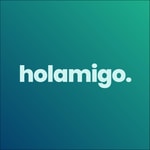 Logo of the podcast holamigo. Podcast holamigo.