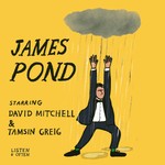 Logo of the podcast James Pond, starring David Mitchell and Tamsin Greig Podcast James Pond, starring David Mitchell and Tamsin Greig