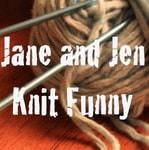 Logo of the podcast Jane and Jen Knit Funny Podcast Jane and Jen Knit Funny