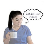 Logo of the podcast just mom your business Podcast just mom your business