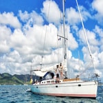 Logo of the podcast La VRAIE vie sailing Missing podcast logo