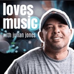 Logo of the podcast loves music Podcast loves music