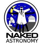 Logo of the podcast Naked Astronomy, from the Naked Scientists