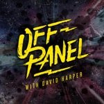 Logo of the podcast Off Panel: A Comics Interview Podcast