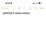 Logo of the podcast patrick's voice notes Podcast patrick's voice notes