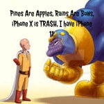 Logo of the podcast Pines Are Apples, Rains Are Bows, iPhone X is TRASH, I have iPhone 11. Podcast Pines Are Apples, Rains Are Bows, iPhone X is TRASH, I have iPhone 11.