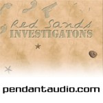 Logo of the podcast Red Sands Investigations audio drama Podcast Red Sands Investigations audio drama