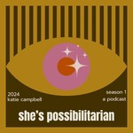 Logo of the podcast she’s possibilitarian Missing podcast logo