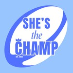 Logo of the podcast She's the Champ Podcast She's the Champ