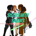 Logo of the podcast Sistas with Sabers Missing podcast logo