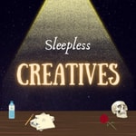 Logo of the podcast Sleepless Creatives Missing podcast logo