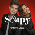 Logo of the podcast Soapy Hosted by Rebecca Budig and Greg Rikaart