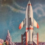 Logo of the podcast Space Boffins, from the Naked Scientists