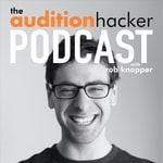 Logo of the podcast the auditionhacker podcast Podcast the auditionhacker podcast