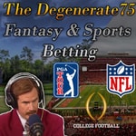 Logo of the podcast The Degenerate75 | Fantasy & Sports Betting Missing podcast logo