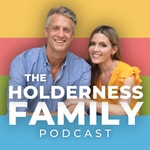 Logo of the podcast Laugh Lines with Kim & Penn Holderness