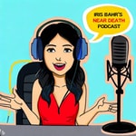 Logo of the podcast THE NEAR DEATH PODCAST with IRIS BAHR Missing podcast logo