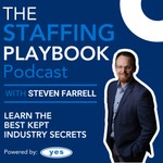 Logo of the podcast The Staffing Playbook Podcast, Powered by YES Podcast The Staffing Playbook Podcast, Powered by YES