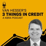 Logo of the podcast Van Hesser's 3 Things in Credit - A KBRA Podcast
