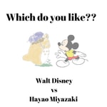 Logo of the podcast Walt Disney vs Hayao Miyazaki Podcast Walt Disney vs Hayao Miyazaki